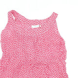 Jojo Maman Bebe Red/White Sleeveless Cotton Print Top - Size Maternity S UK 8-10