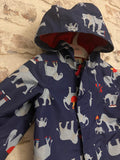 Joules Baby Barnaby Elephant Print Hooded Raincoat Jacket - Boys 6-9m
