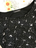 Isabella Oliver Maternity Black Floral Print Ruched T-Shirt Dress - Size Maternity 8-10