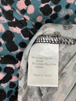 Seraphine Maternity Turquoise/Black/Pink Twist Front Bodycon Dress - Size Maternity UK 10