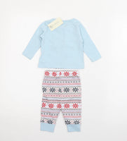 Brand New Peacocks Multi Polar Bear Baby Christmas Pyjamas - Unisex 0-3m