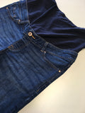 Tu Maternity Mid Blue Over Bump Denim Bermuda Shorts - Size Maternity UK 12