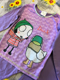 Sarah & Duck Purple L/S Character Pyjamas - Girls 3-4yrs