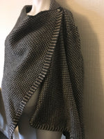 Jojo Maman Bebe Grey Thick Chunky Knit Maternity & Nursing Waterfall Cardigan - Size Maternity UK 12-14
