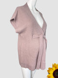 Mamas & Papas Brown Wool Mix Chunky S/S Cardigan - Size Maternity UK 12-14