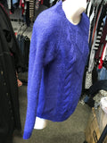 H&M Mama Electric Blue Acrylic & Mohair Jumper - Size Maternity S UK 8-10