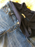 TU Maternity Blue Denim Shorts with Over Bump Band - Size Maternity UK 12