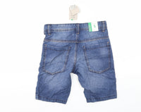 Brand New United Colors of Benetton Boys Blue Denim Bermuda Shorts - Boys 6-7yrs