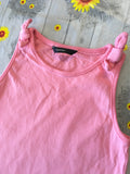 George Coral Pink Bow Shoulder Sleeveless Top - Girls 7-8yrs