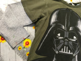 H&M Darth Vader Star Wars Print Khaki/Grey L/S Top - Boys 2-4yrs