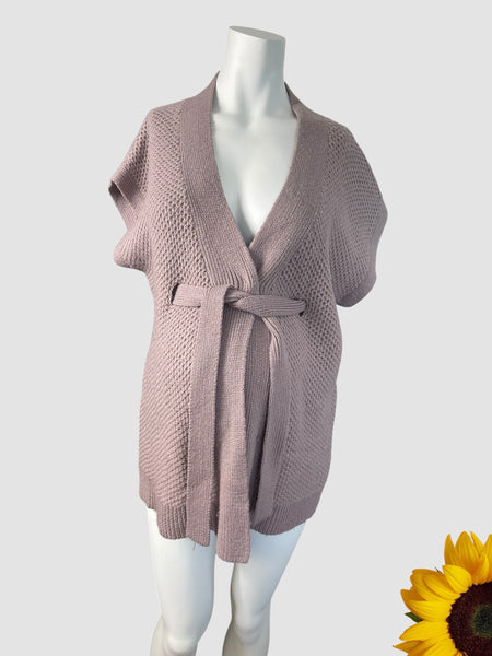 Mamas & Papas Brown Wool Mix Chunky S/S Cardigan - Size Maternity UK 12-14