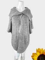 New Look Maternity Grey Heavy Chunky Knit S/S Slouch Cardigan - Size Maternity UK 10