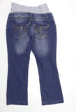 FunMum Maternity Blue Classic Jeans Grey Bump Band - Size Maternity XXL UK 18-20