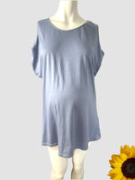 New Look Maternity Sky Blue Cold Shoulder Top - Size Maternity UK 16