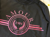 Very Amour 1984 Black Pink L/S Top - Girls 8yrs