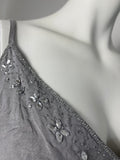Blooming Marvellous Grey/Silver Sparkly Jewel Embellished Strappy Top - Size Maternity UK 8