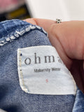 Ohma! Maternity Sleeveless Denim Tunic Dress With Belt - Size Maternity S UK 8-10