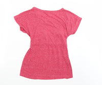 George Maternity Pink White Vest S/S Nursing T-Shirt - Size Maternity UK 8