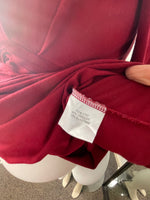 Seraphine Maternity Red Gathered Front 3/4 Sleeve Bodycon Dress - Size Maternity UK 12