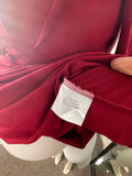 Seraphine Maternity Red Gathered Front 3/4 Sleeve Bodycon Dress - Size Maternity UK 12