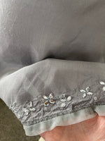Blooming Marvellous Grey/Silver Sparkly Jewel Embellished Strappy Top - Size Maternity UK 8