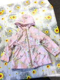 F&F Pink Floral Print Hooded Lightweight Mac Jacket - Girls 3-4yrs