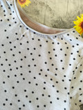 F&F White T-Shirt with Black Spots - Girls 4-5yrs