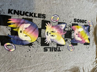 Sonic Tails & Knuckles Grey Sonic The Hedgehog T-Shirt - Boys 8-9yrs