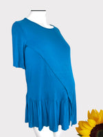 Next Maternity Teal S/S Nursing Tunic Top - Size Maternity UK 6