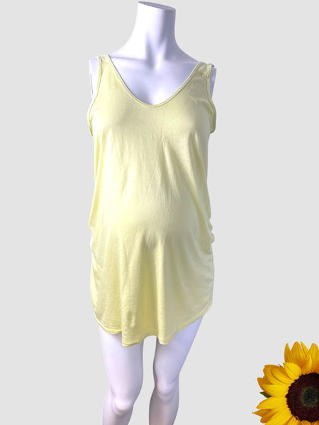 New Look Maternity Plain Yellow Cami Vest Top - Size Maternity UK 12