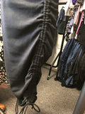 H&M Mama Black Cotton Sleeveless Ribbed Ruched Dress - Size Maternity XL UK 18-22