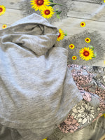 Asos Maternity Grey Soft Jersey Floral Sleeveless Nursing Dress - Size Maternity UK 12