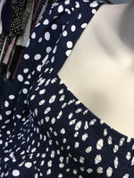 New Look Maternity Navy/White Spotted Smock Top - Size Maternity UK 12