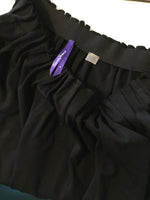 Seraphine Maternity Black Jersey Mini Skirt Elasticated Pleat Waist - Size Maternity M UK 12-14
