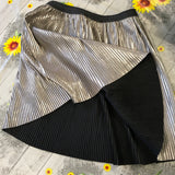 Zara Girls Silver Metallic Ribbed Party Skirt - Girls 7yrs