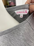 Red Herring Maternity Grey 3/4 Black Crochet Sleeve Top - Size Maternity UK 10