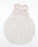 Mamas & Papas Pink White Blue Ditzy Floral Bow 2.5 Tog Sleeping Bag - Girls 0-6m