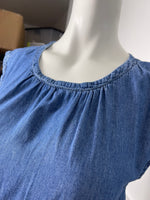 Ohma! Maternity Sleeveless Denim Tunic Dress With Belt - Size Maternity S UK 8-10