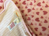 Bluezoo Pink Hearts Print Fleece Baby Blanket - Baby Girl