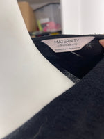 DP Maternity Black Thin Knit Long Length Cardigan with Belt - Size Maternity UK 10
