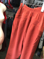 Brand New New Look Maternity Red Brown Miller Over Bump Smart Trousers - Size Maternity UK 10