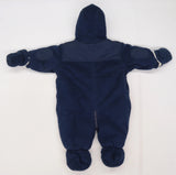 Ladybird Navy Blue Thick Fleece Teddy Snowsuit with Mittens - Boys 3-6m