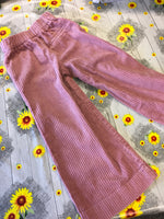 Zara Girls Pink Chunky Corduroy Flared Trousers - Girls 6yrs