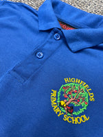 Highfields Primary School Logo Blue Polo Shirt  - Preloved
