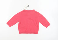 Brand New M&S Autograph Bright Pink Baby Cardigan - Girls 0-3m