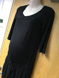 Mamalicious MLMAY 3/4 Black Jersey Maternity Jumpsuit - Size Maternity M UK 10-12
