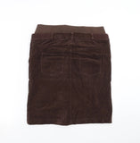 Jojo Maman Bebe Chocolate Brown Corduroy Under Bump Skirt - Size Maternity UK 8