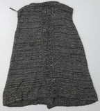 Evie Maternity Grey Chunky Knit Single Button Gilet Jumper - Size Maternity UK 16