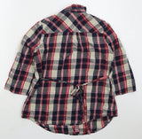 Red Herring Maternity Red/Cream/Navy Tartan Checked Tunic Shirt - Size Maternity UK 10