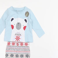 Brand New Peacocks Multi Polar Bear Baby Christmas Pyjamas - Unisex 0-3m